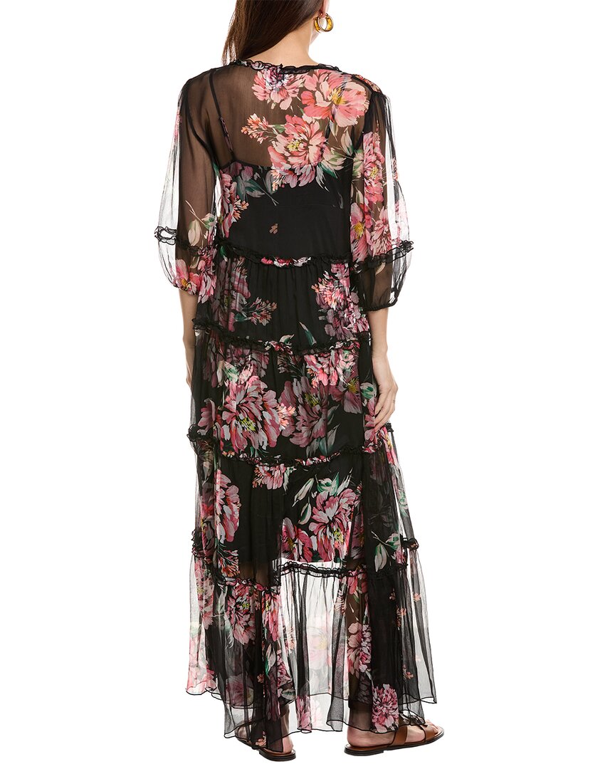 Johnny Was Lizzy Ruffle Maxi Dress