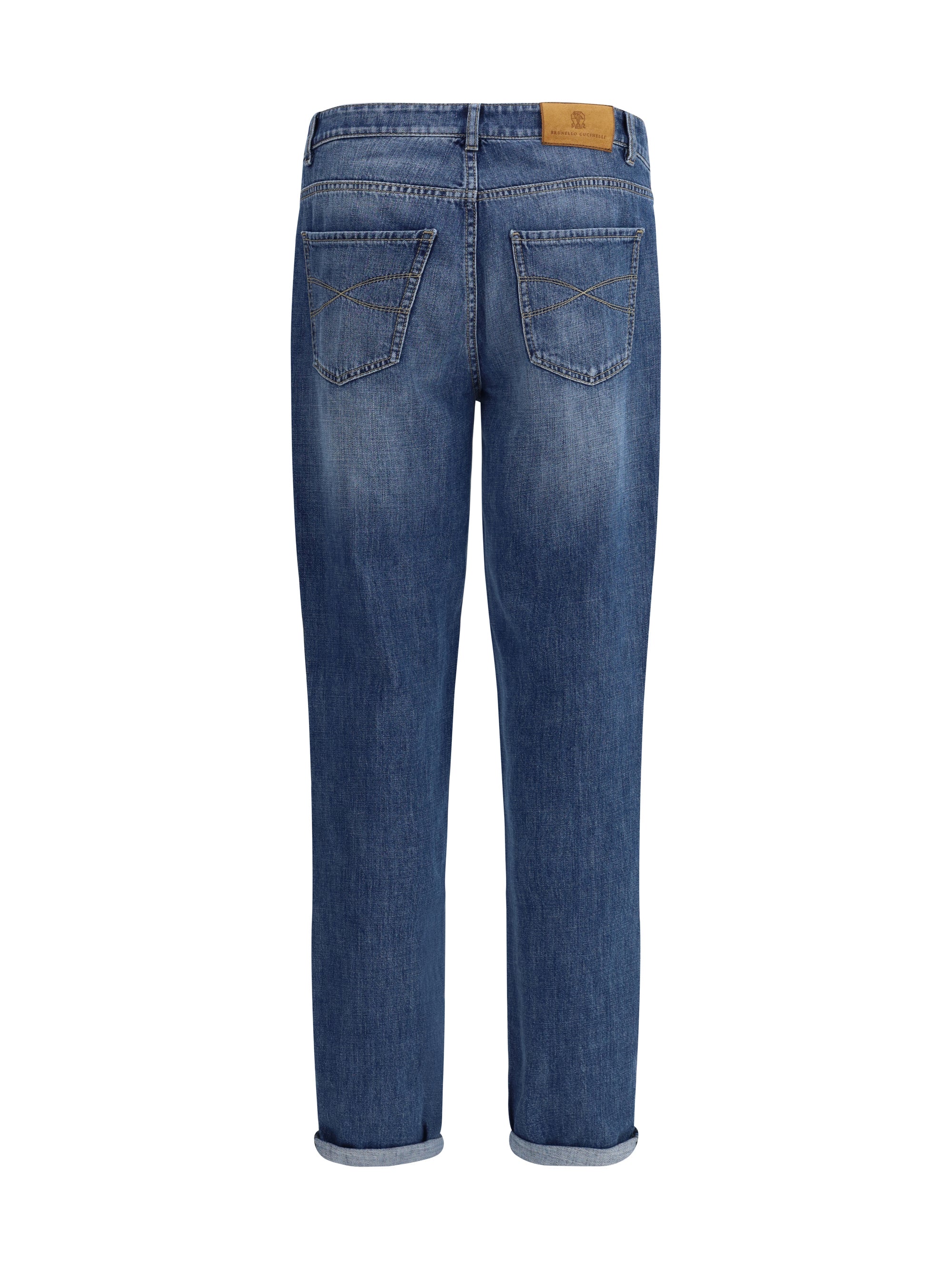 Brunello Cucinelli Men Cuffed Jeans