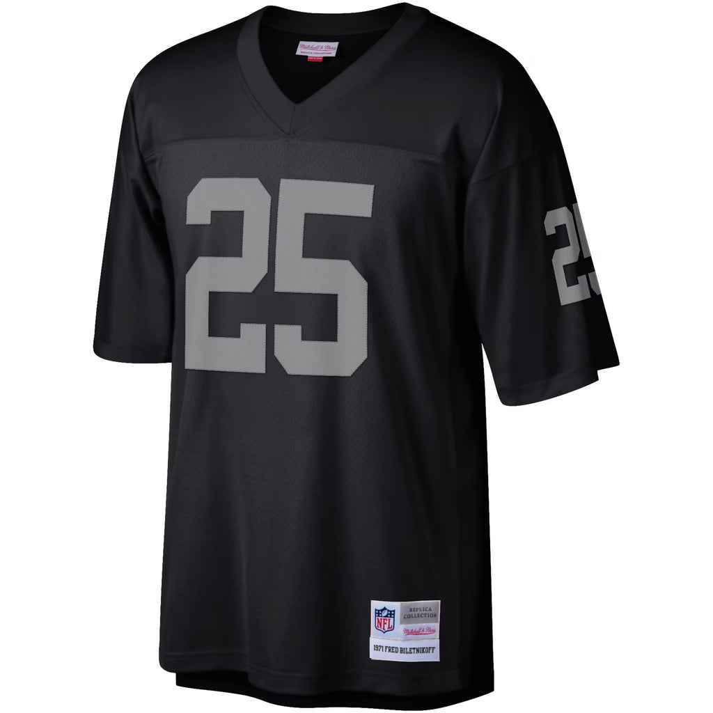 Las Vegas Raiders Fred Biletnikoff Mitchell & Ness Black Legacy Replica Jersey