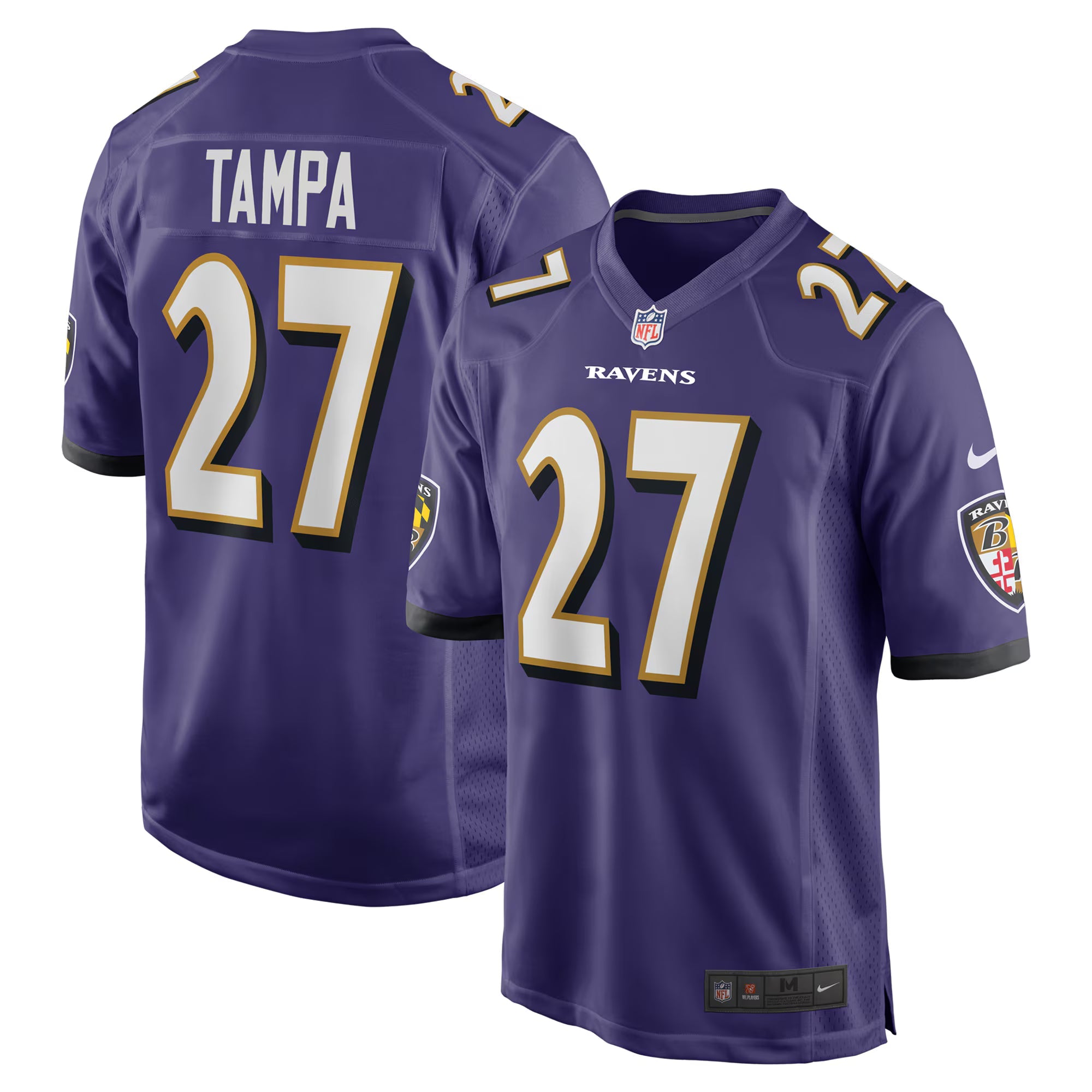 Baltimore Ravens T.J. Tampa Purple Team Game Jersey