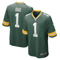Green Bay Packers Number 1 Dad Green Game Jersey