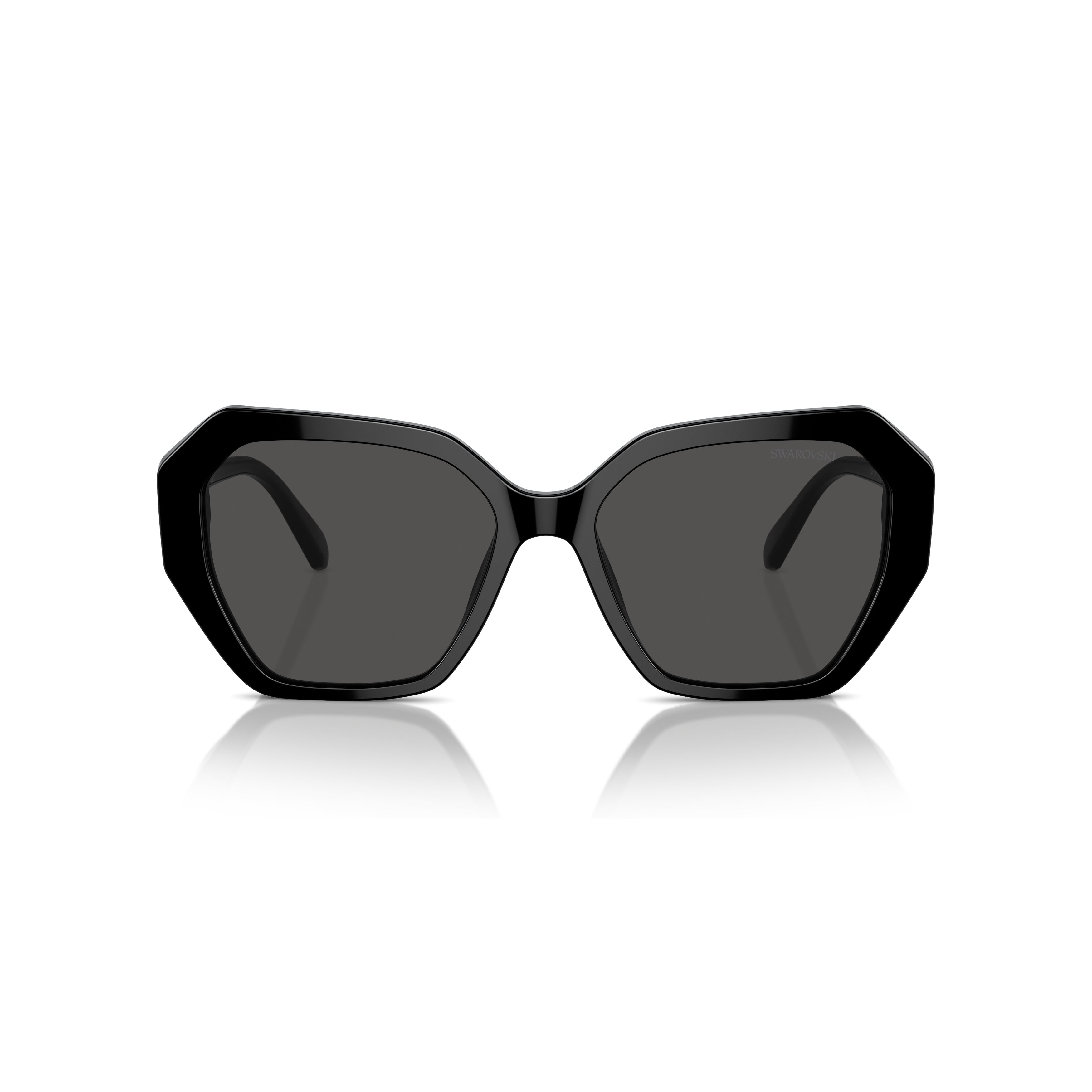 0Sk6017 Oversized Geometric Sunglasses with Crystal Accents