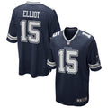 Dallas Cowboys Ezekiel Elliott Navy Team Game Jersey