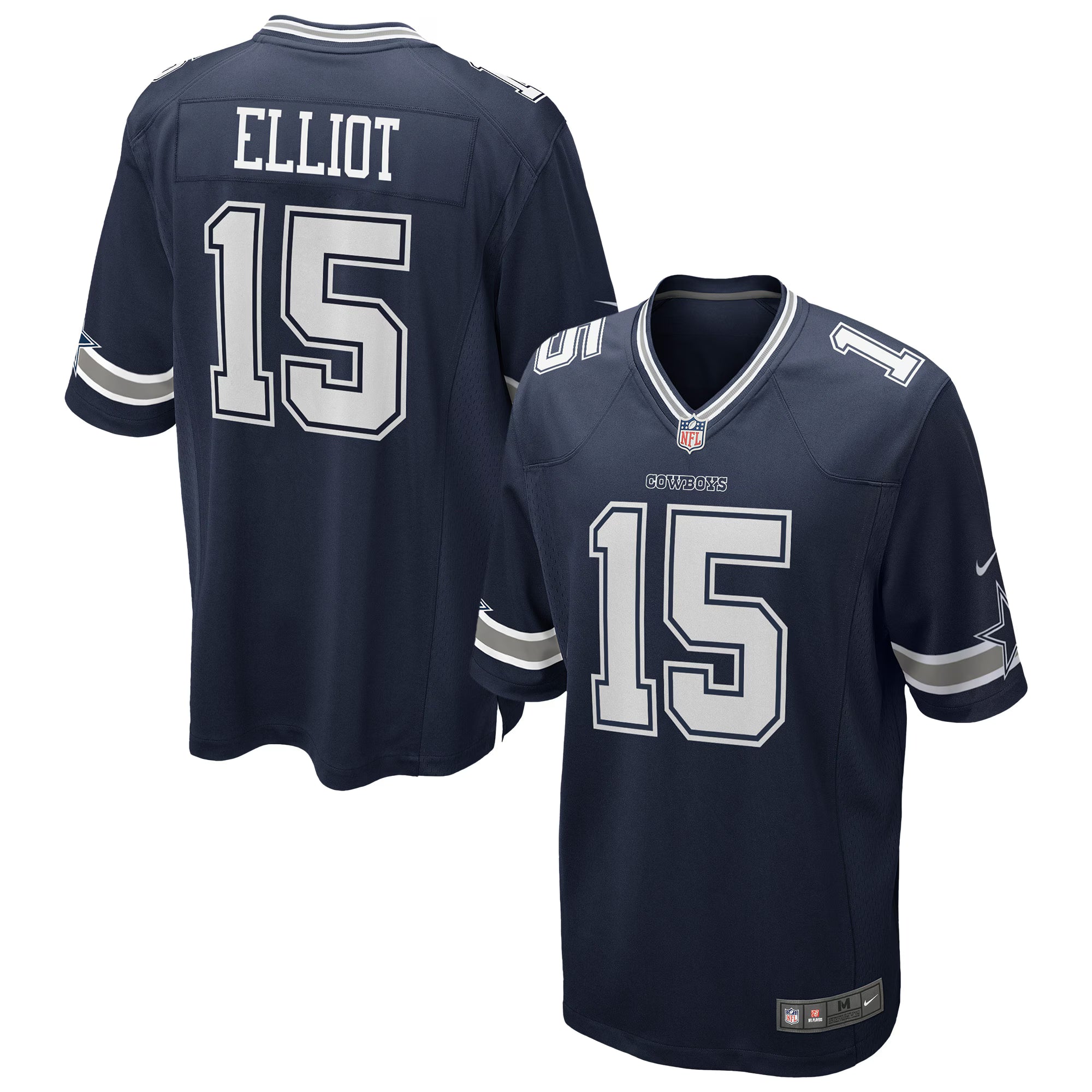 Dallas Cowboys Ezekiel Elliott Navy Team Game Jersey