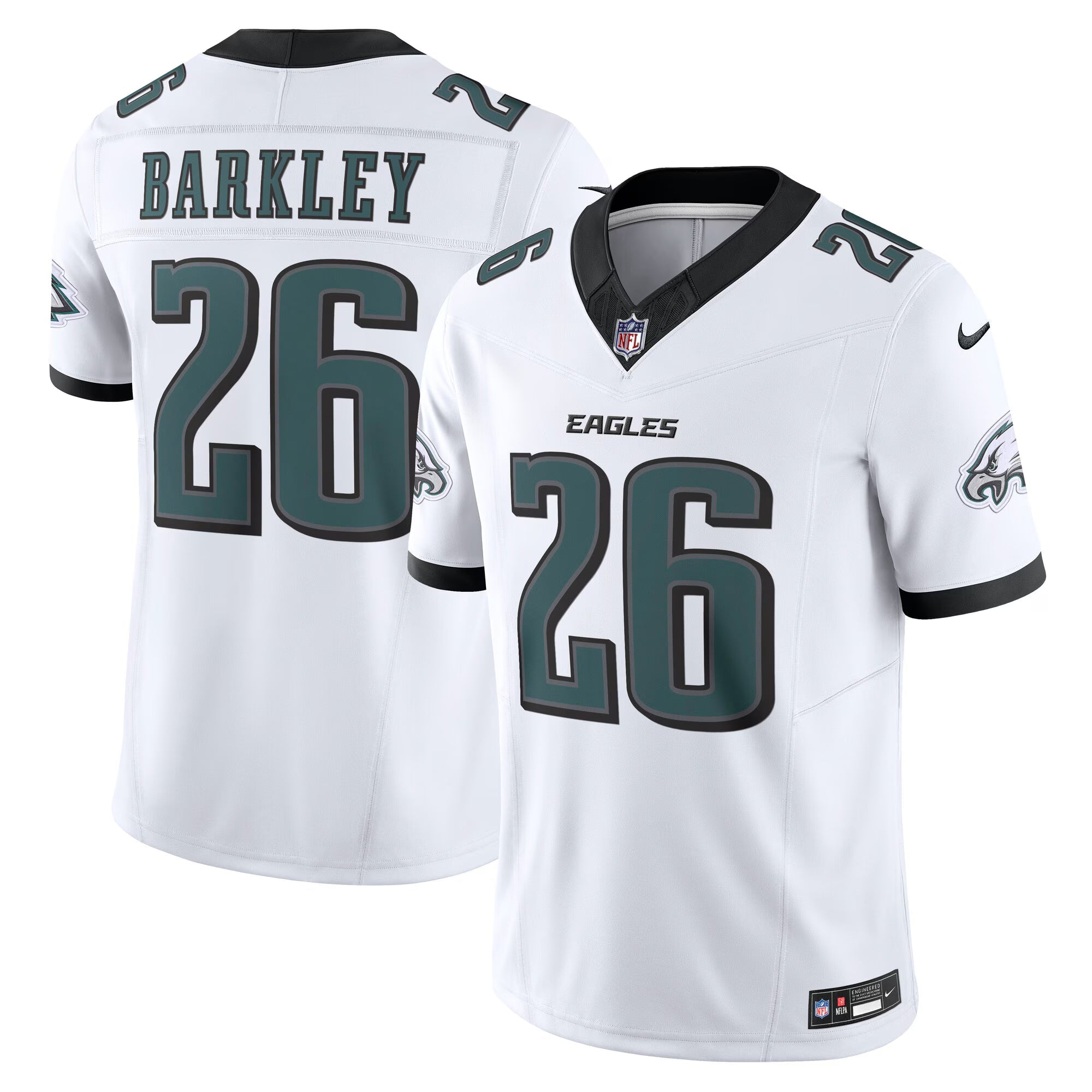 Philadelphia Eagles Saquon Barkley White Vapor F.U.S.E. Limited Jersey
