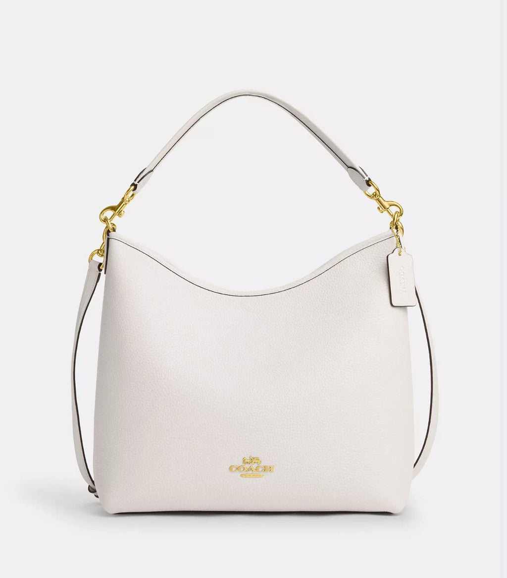 NWT Coach Large Laurel Shoulder Bag in Gold/Chalk