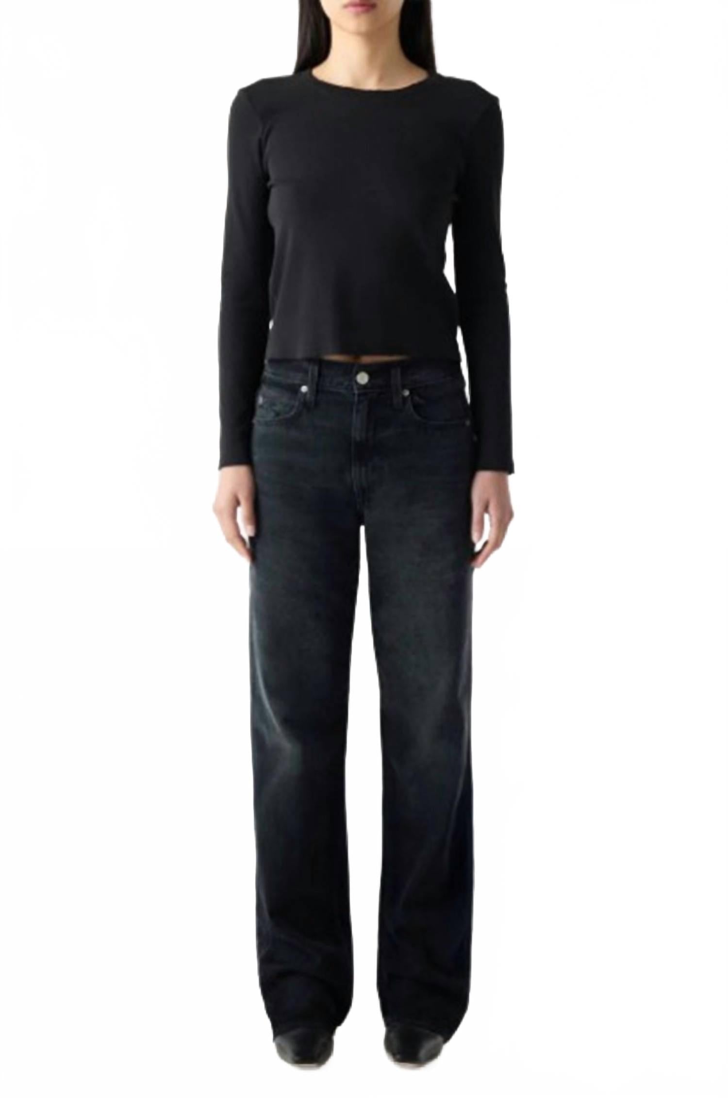 Annette High Rise Straight Leg Jeans In Spark