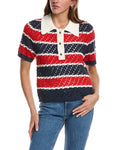Design History Striped Polo Sweater