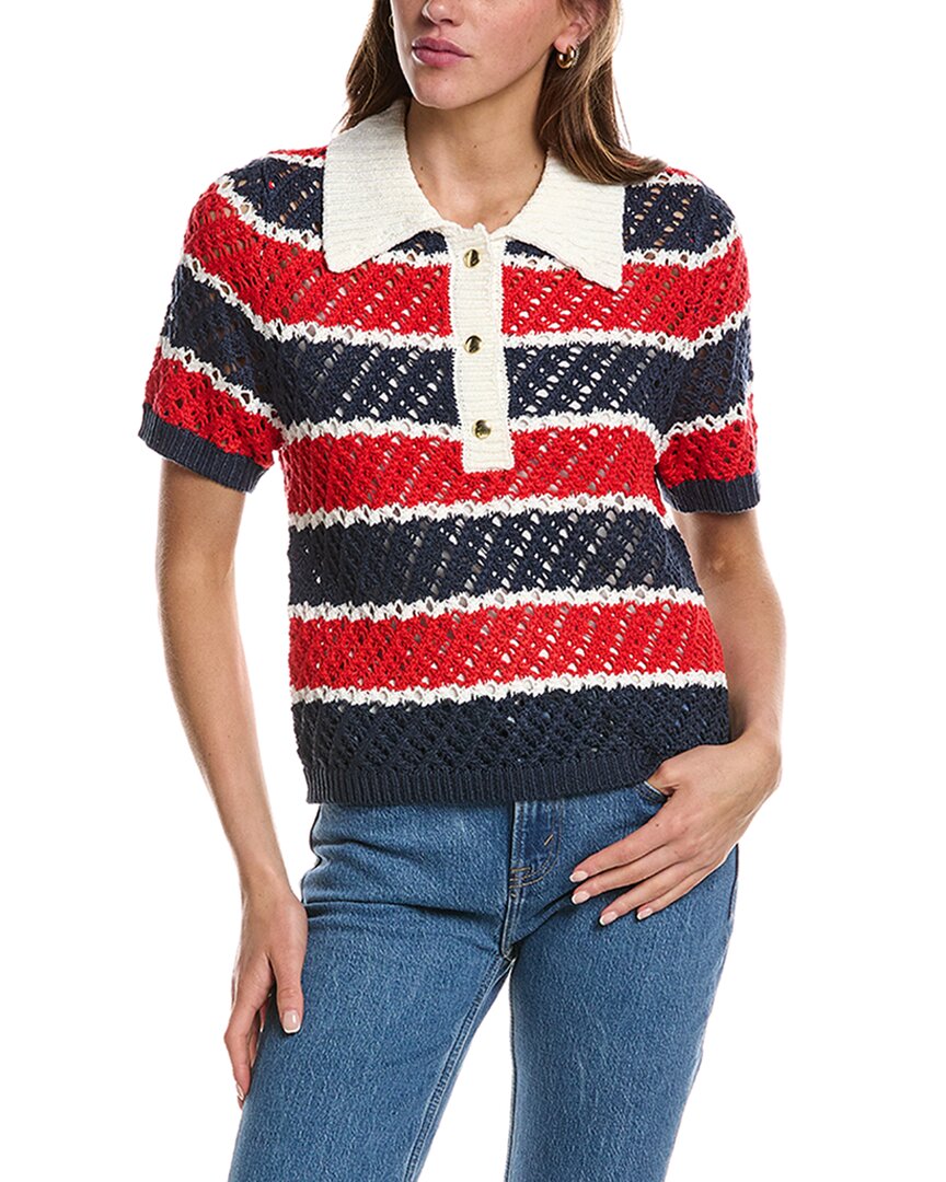 Design History Striped Polo Sweater