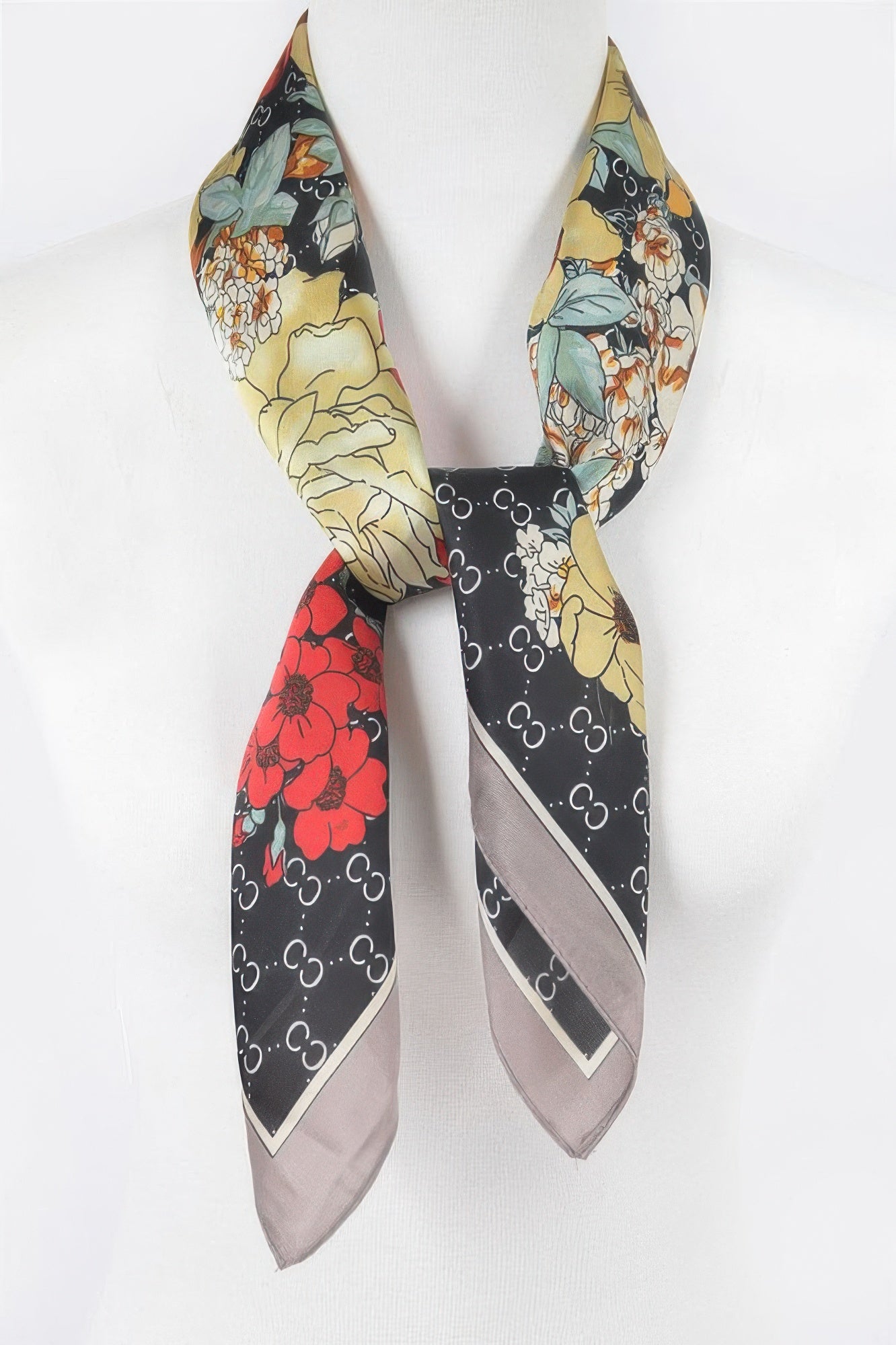 Luxe Multi Print Silk Scarf
