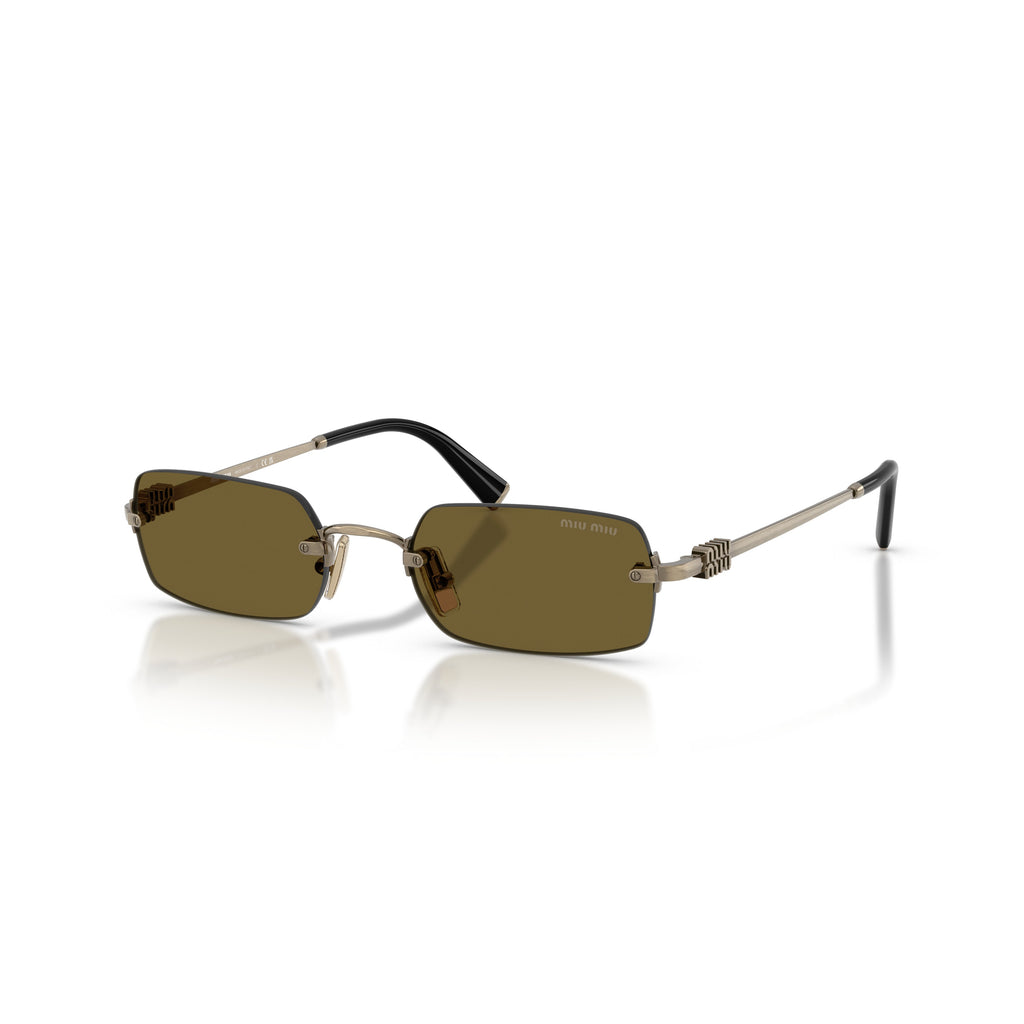 0Mu B50S Rectangular Metal Frame Sunglasses