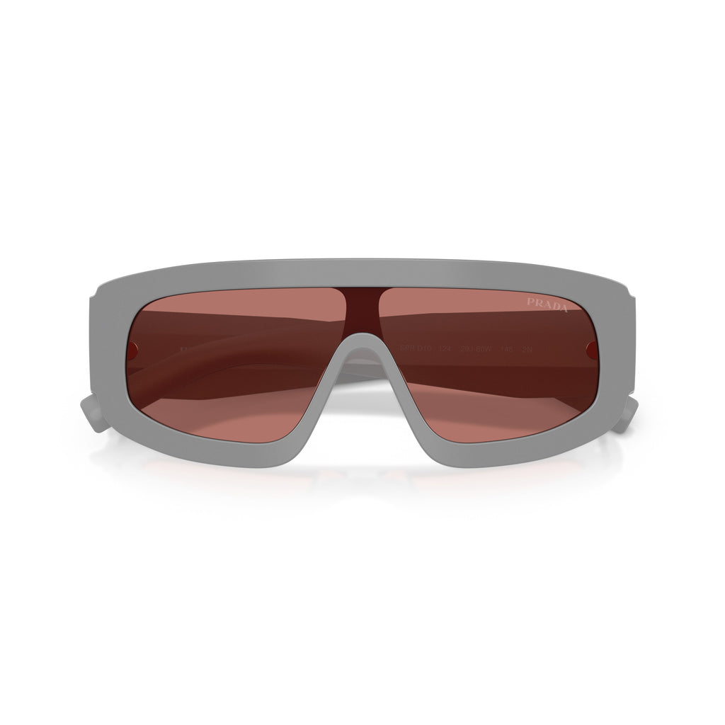 Oversized Rectangular Frame Sunglasses With Triangular Logo Detail