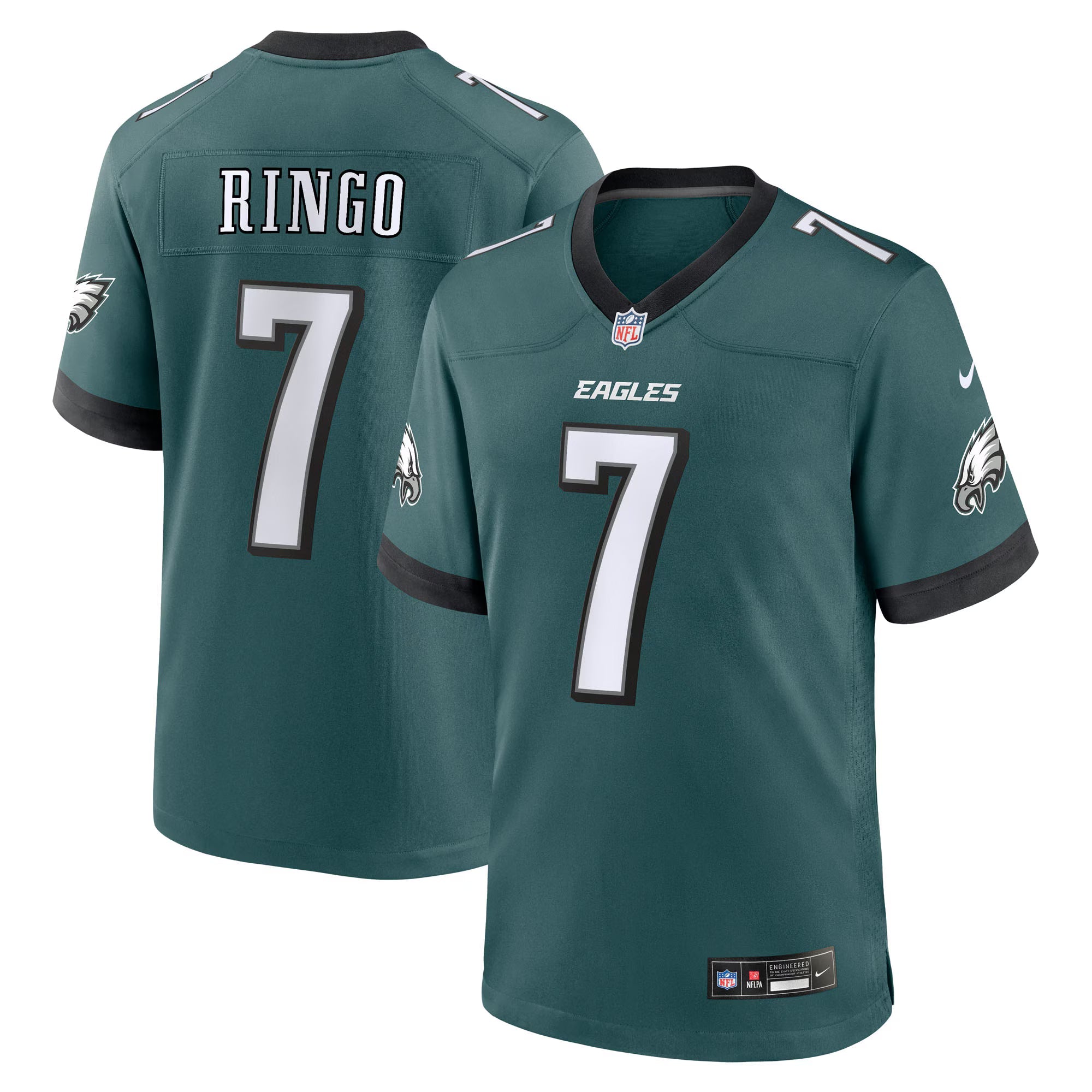 Philadelphia Eagles Kelee Ringo Midnight Green Team Game Jersey