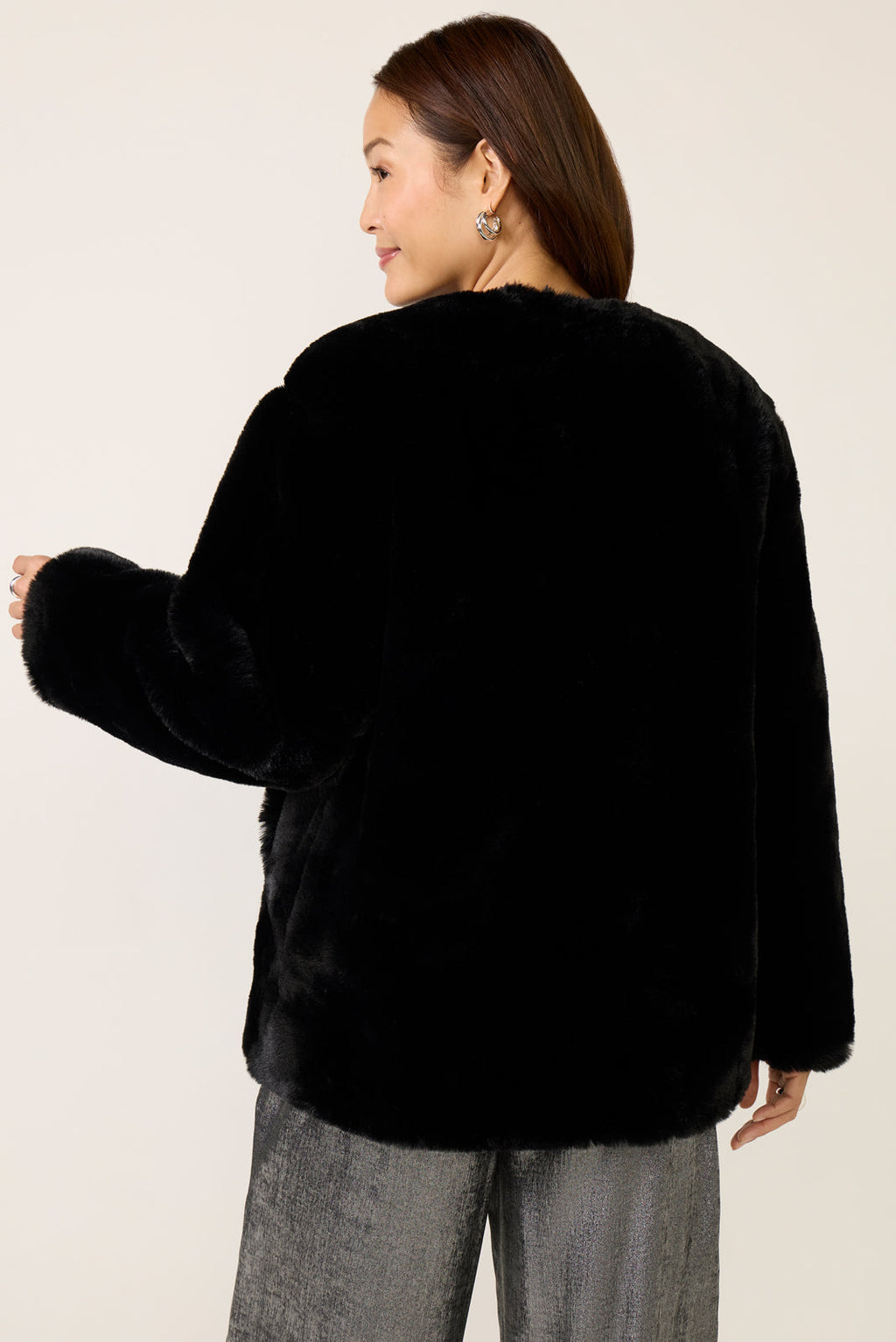 Women's Black Cherry Fur Jacket