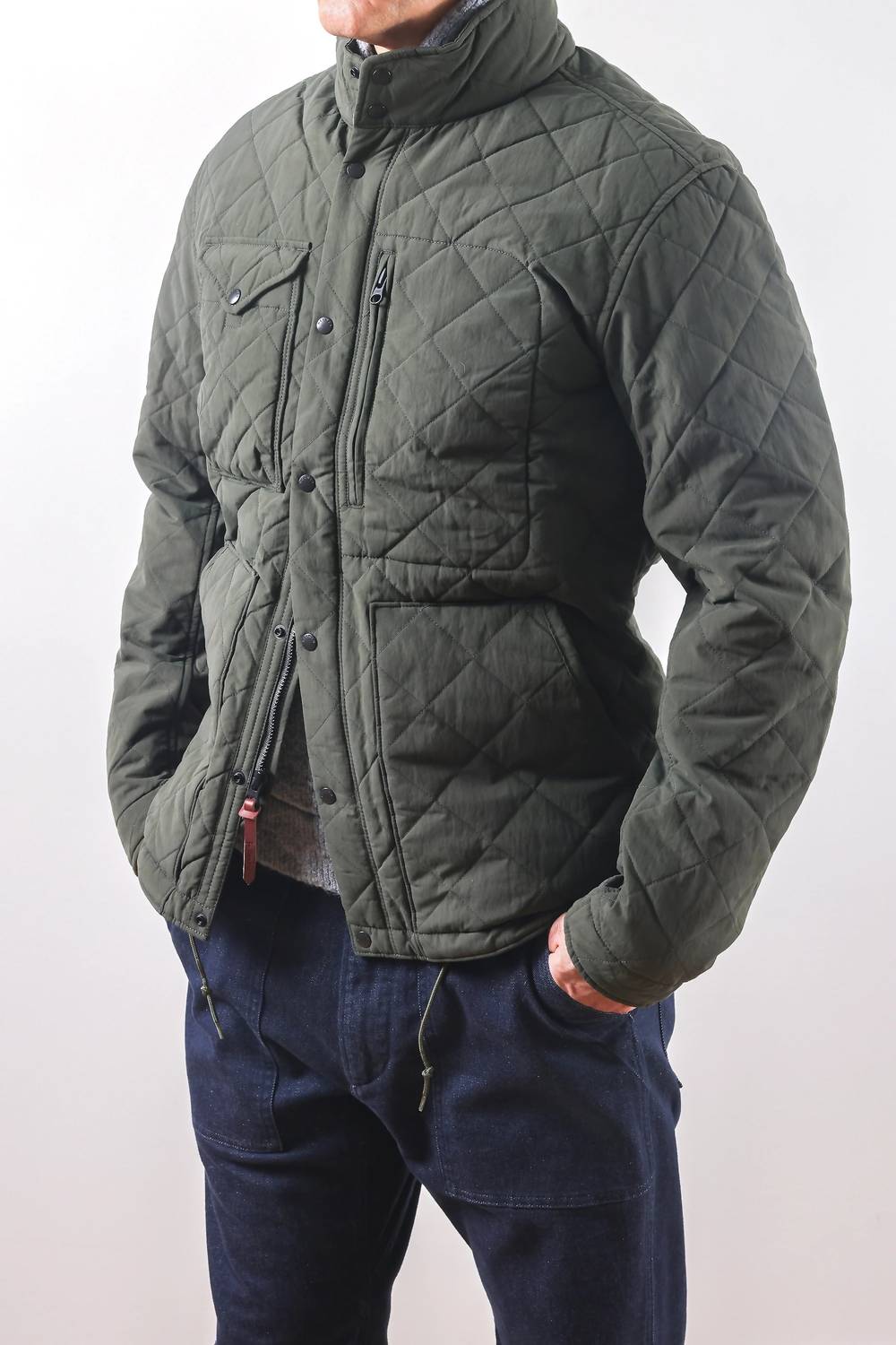 Quilted Tanker Jacket In Dark Loden