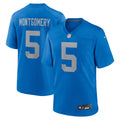 Detroit Lions David Montgomery Blue Alternate Game Jersey