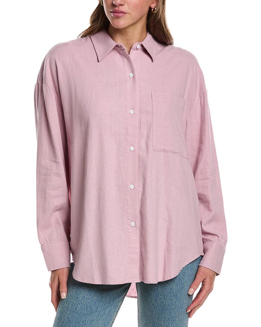 Electric & Rose Linen-Blend Boyfriend Shirt