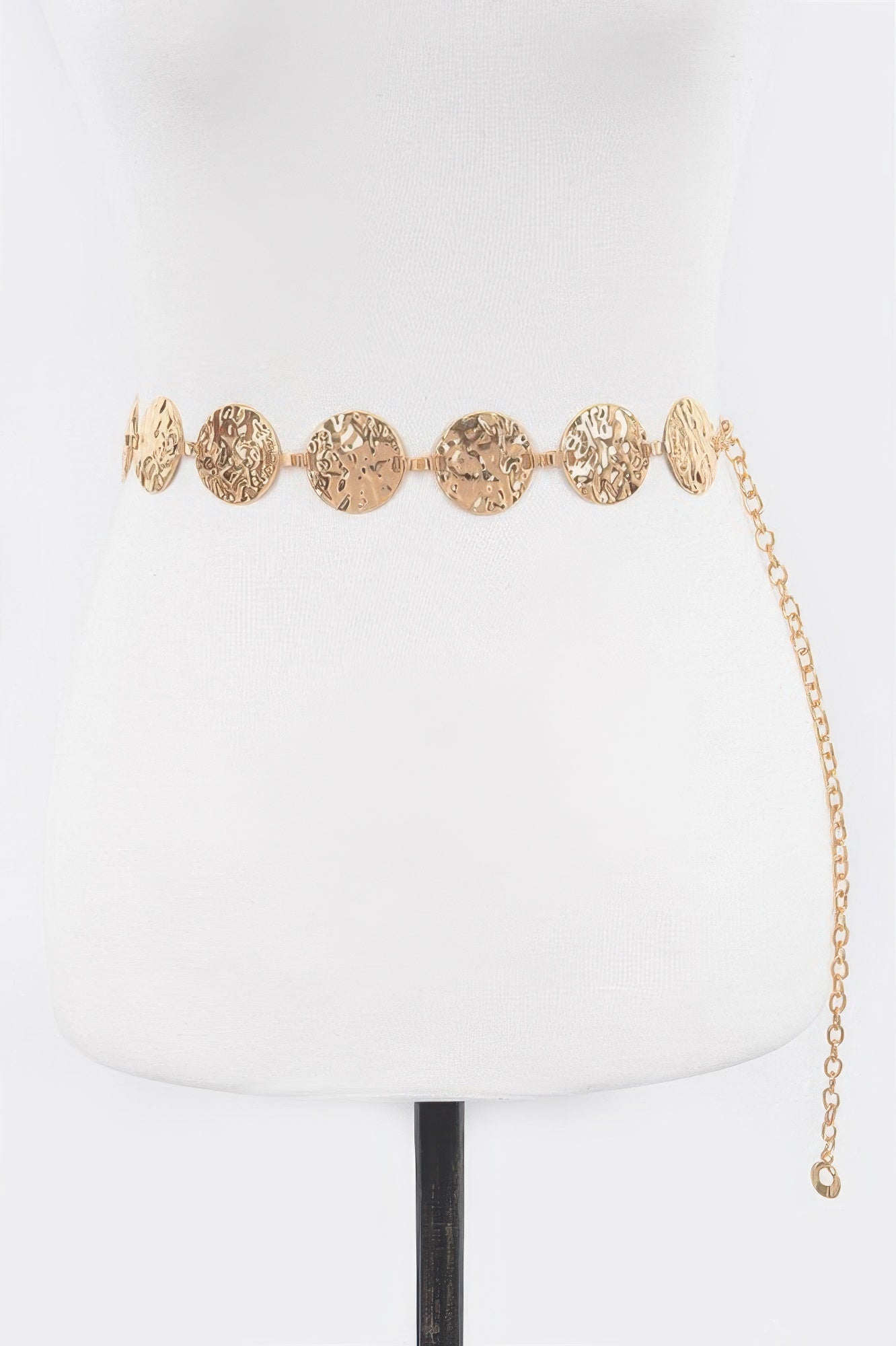Hammered Metal Chain Belt