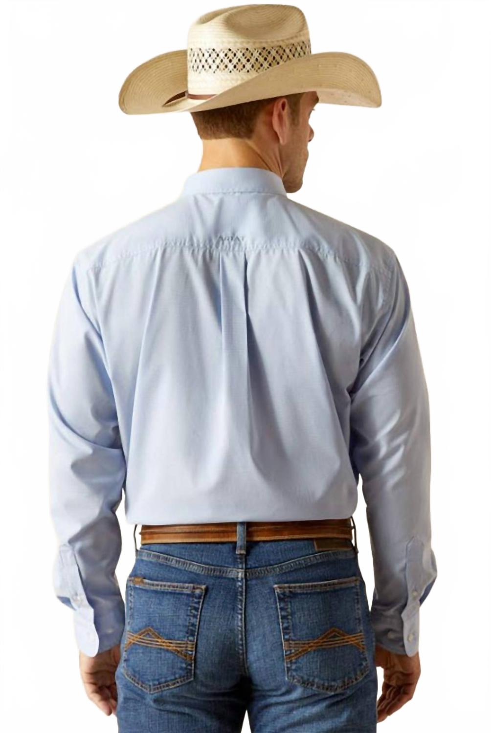 Men's 360 Airflow Venttek Long Sleeve Button Shirt In Light Blue