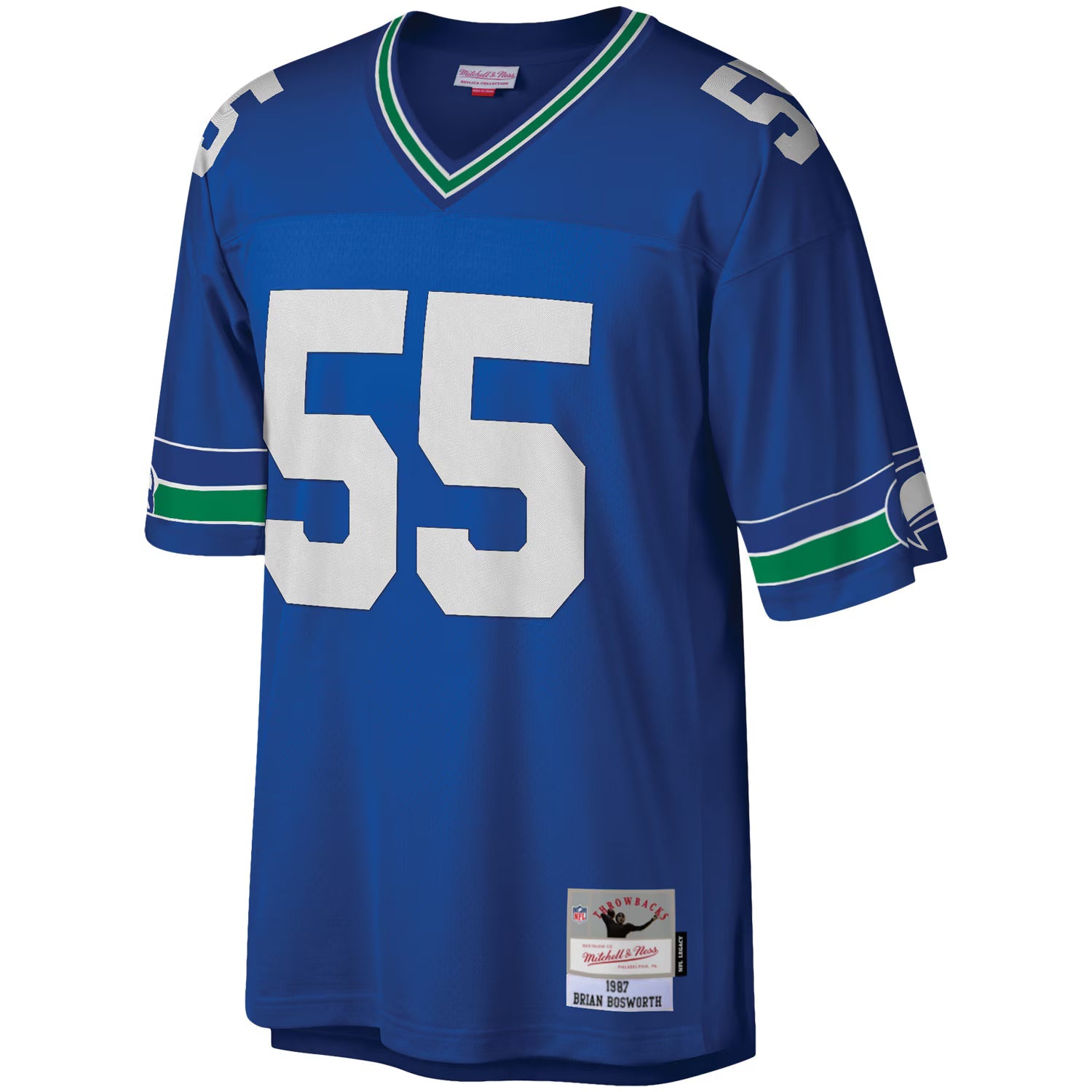 Seattle Seahawks Brian Bosworth Mitchell & Ness Royal Legacy Replica Jersey