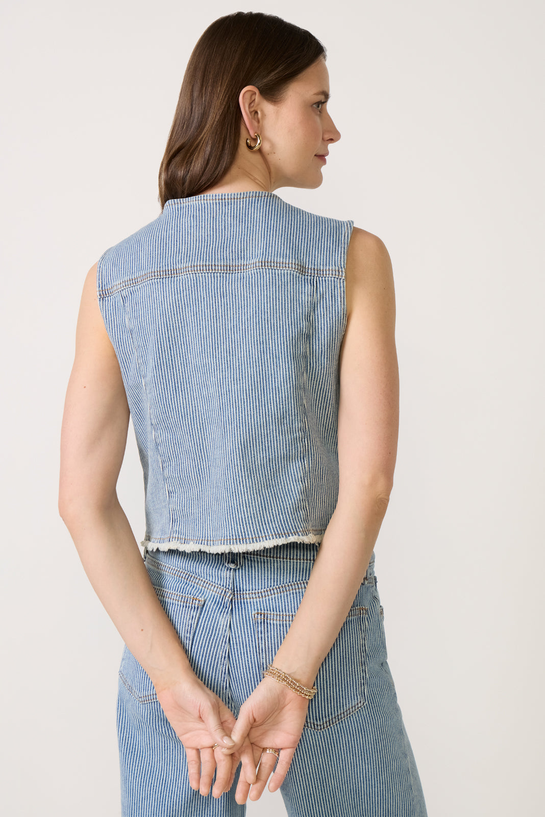 Women's Nicki Railroad Stripe Vest