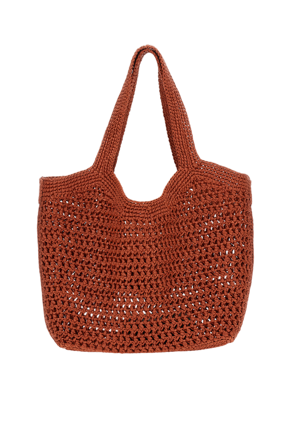 Red Medium Raffia Tote Bag