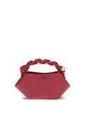 Ganni Women Bou Handbag In Grained Leather