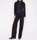 Ponte Knit Straightleg Pants In Black