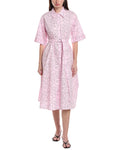 Marimekko Popliini Piirto Unikko Button Front Midi Dress