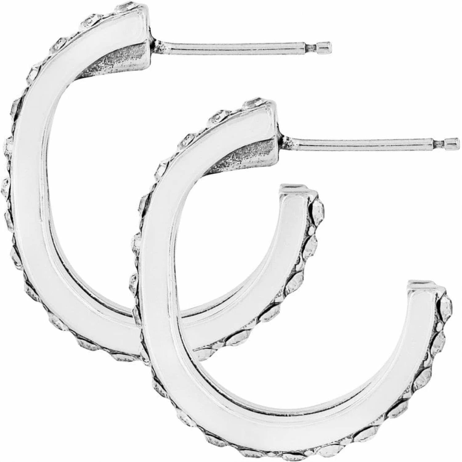 Neptune's Rings Medium Post Hoop Earrings In Silver