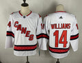 Men's Carolina Hurricanes Justin Williams #14 White Home Breakaway Player jersey