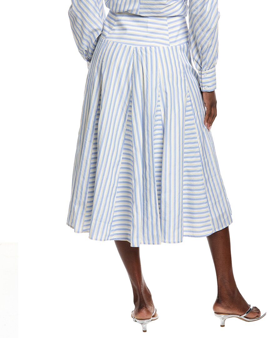 Gracia Wide Round Striped Skirt