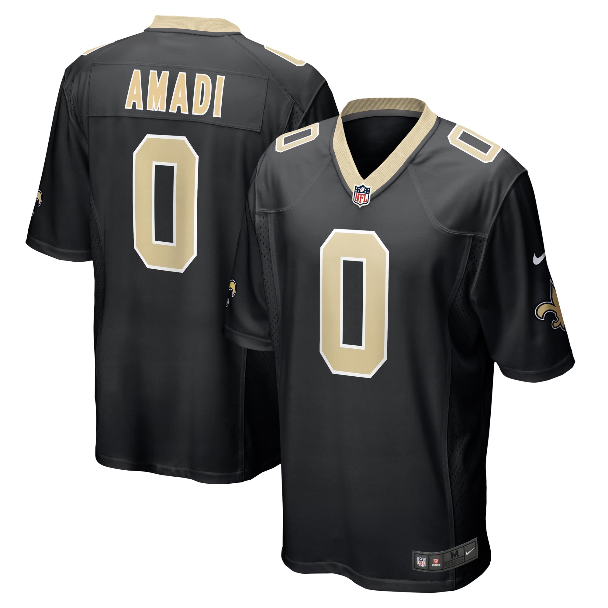 New Orleans Saints Ugo Amadi Black Team Game Jersey
