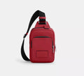 NWT Coach Unisex Racer Sling Pack In Smooth Calf Leather In Red