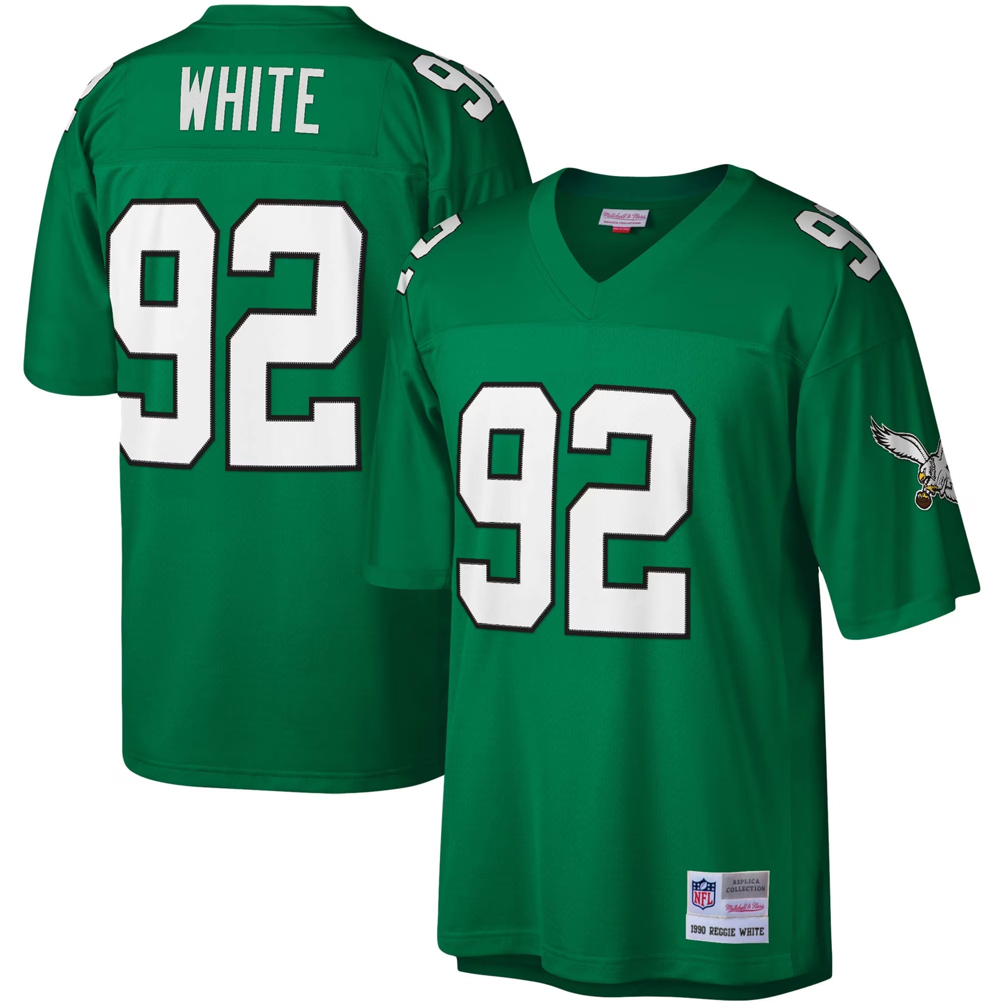Philadelphia Eagles Reggie White Mitchell & Ness Kelly Green Legacy Replica Jersey