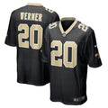 New Orleans Saints Pete Werner Black Game Jersey