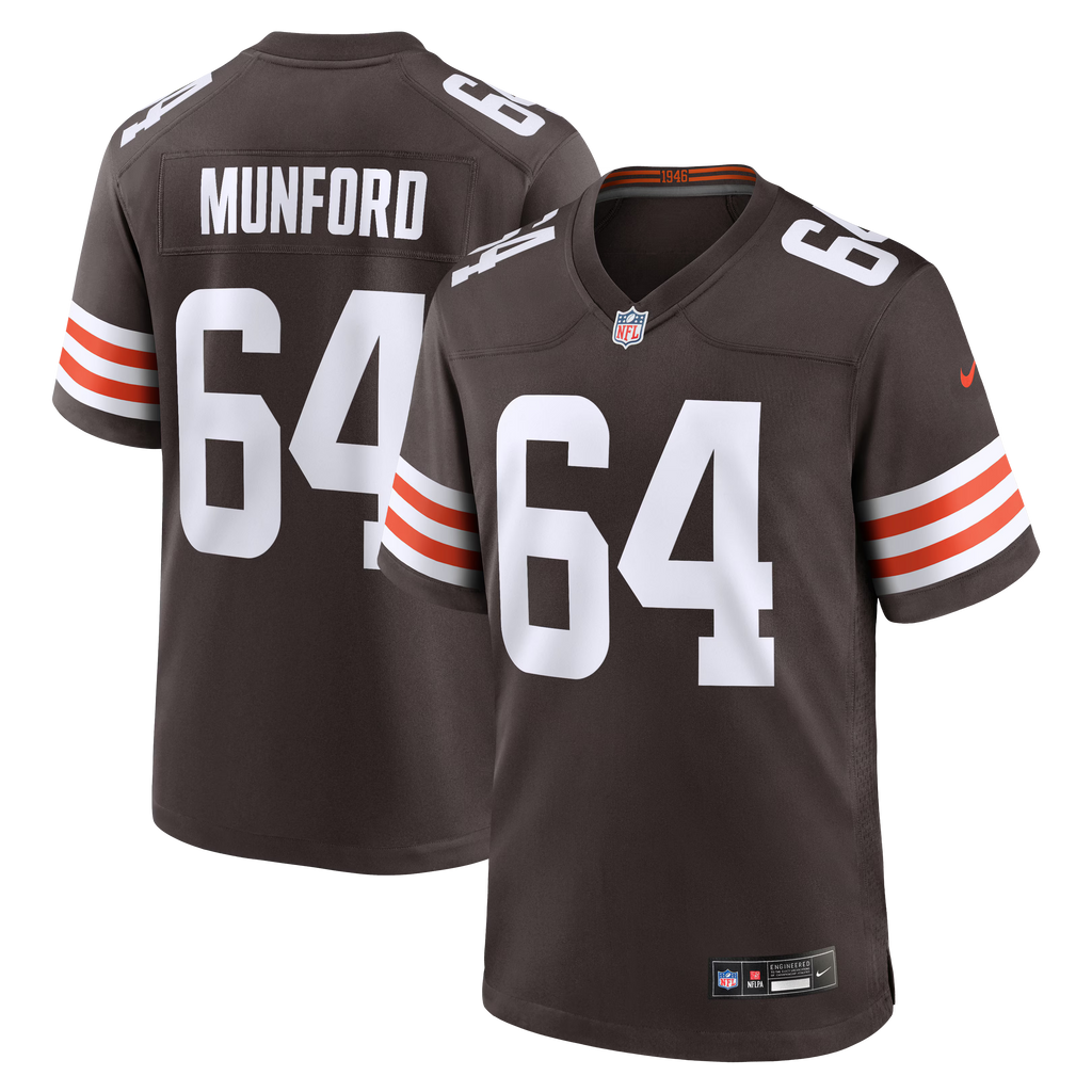 Cleveland Browns Thayer Munford Brown Team Game Jersey