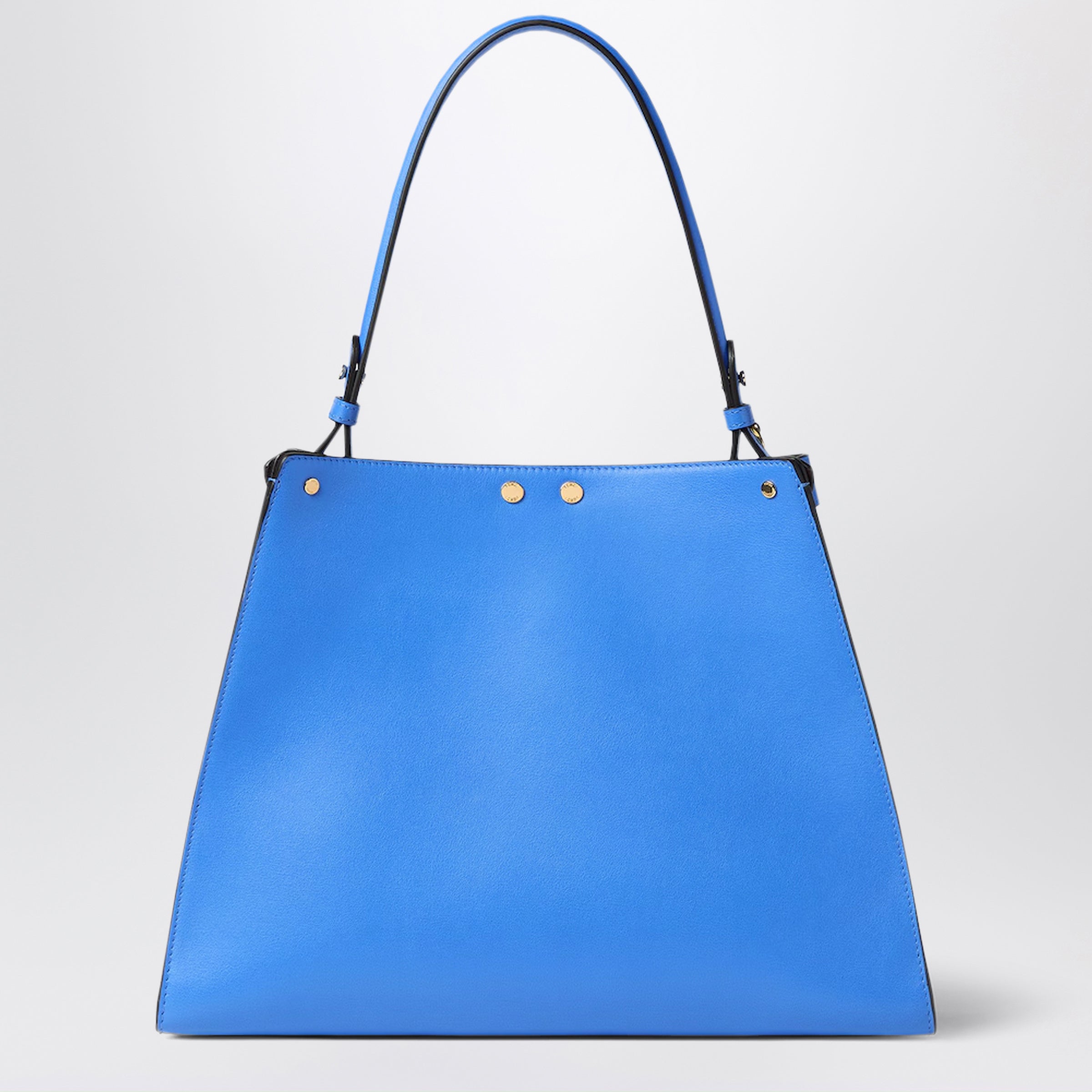 Fendi Fendi Way Medium Bag In Coastal Blue Leather And Cappuccino Suede Women