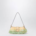 Fendi Fendi Baby B Mini Bag In Light Green Ombre Raffia Women