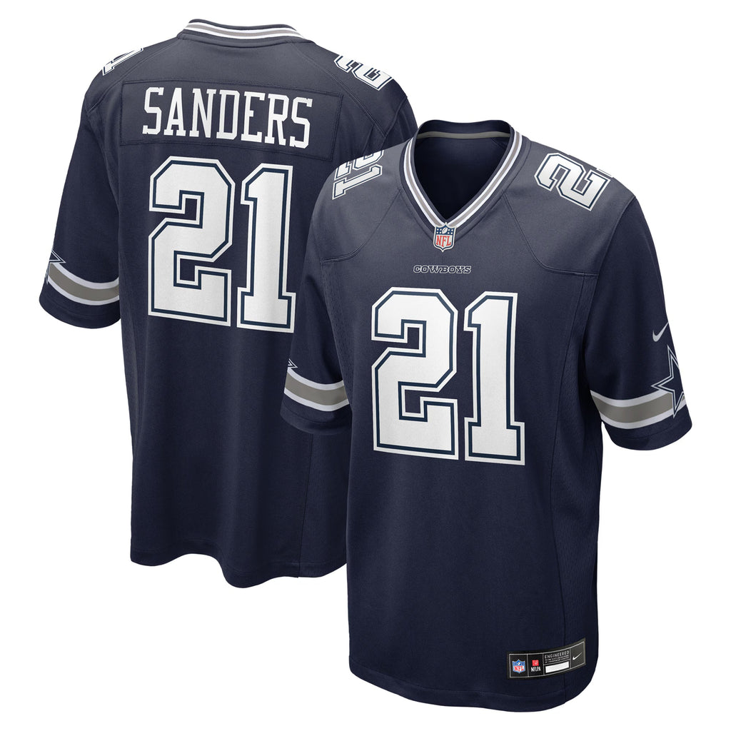 Dallas Cowboys Deion Sanders Navy Team Retired Player Game Jersey
