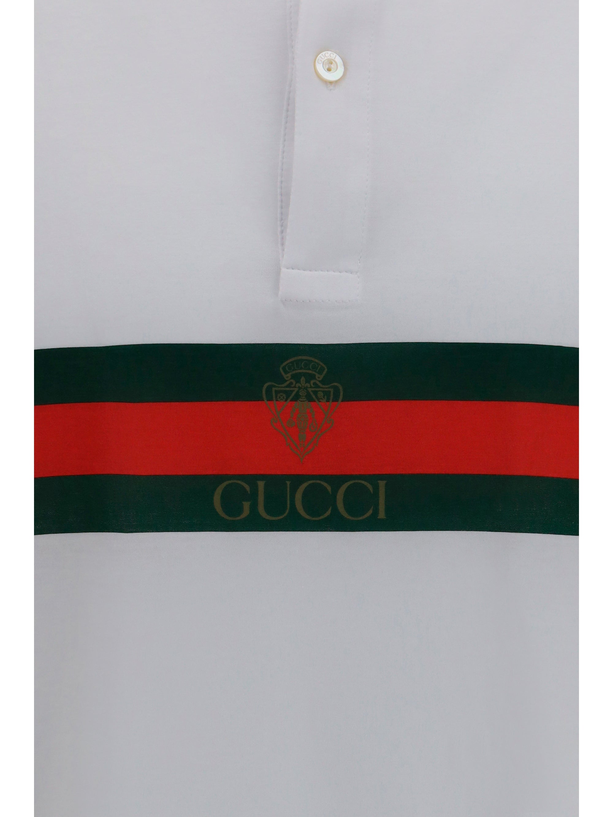 Gucci Men Cotton Jersey Polo Shirt With Web