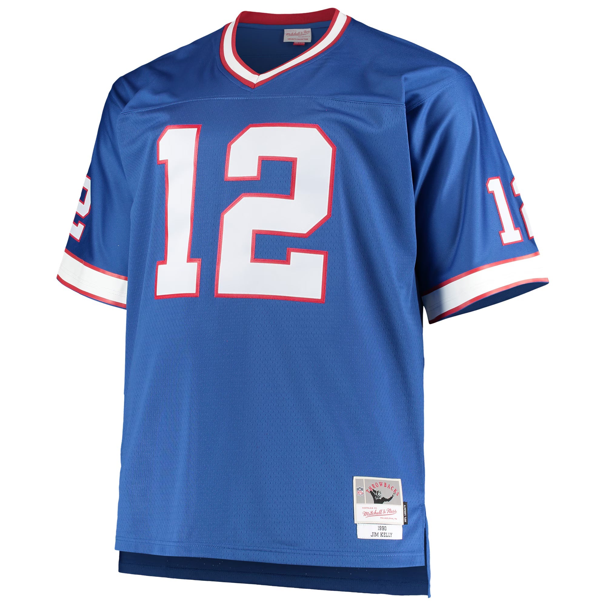 Buffalo Bills Jim Kelly Mitchell & Ness Royal Big & Tall 1990 Retired Player Replica Jersey