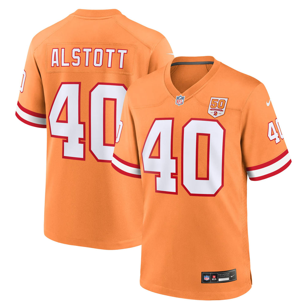 Tampa Bay Buccaneers Mike Alstott Creamsicle 50th Season Game Jersey