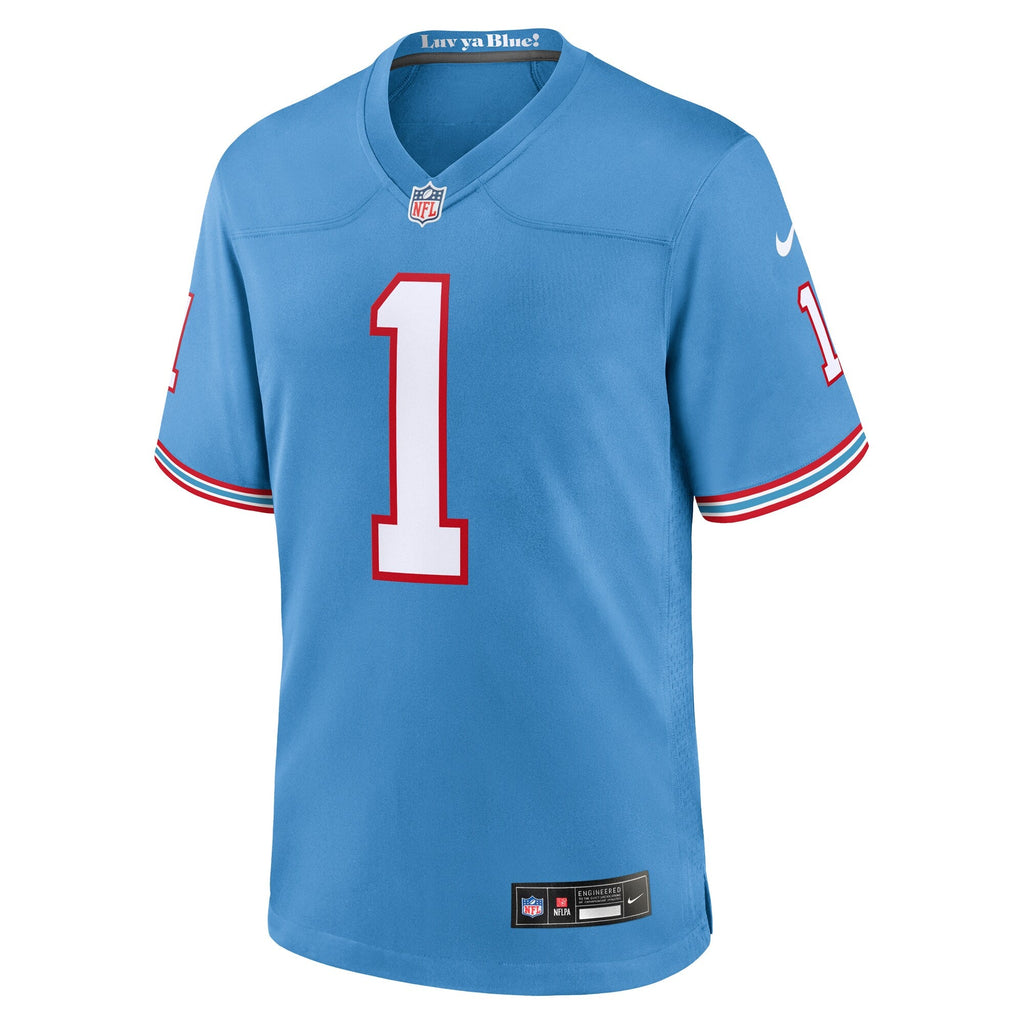 Tennessee Titans Warren Moon Light Blue Retired Player Alternate Game Jersey