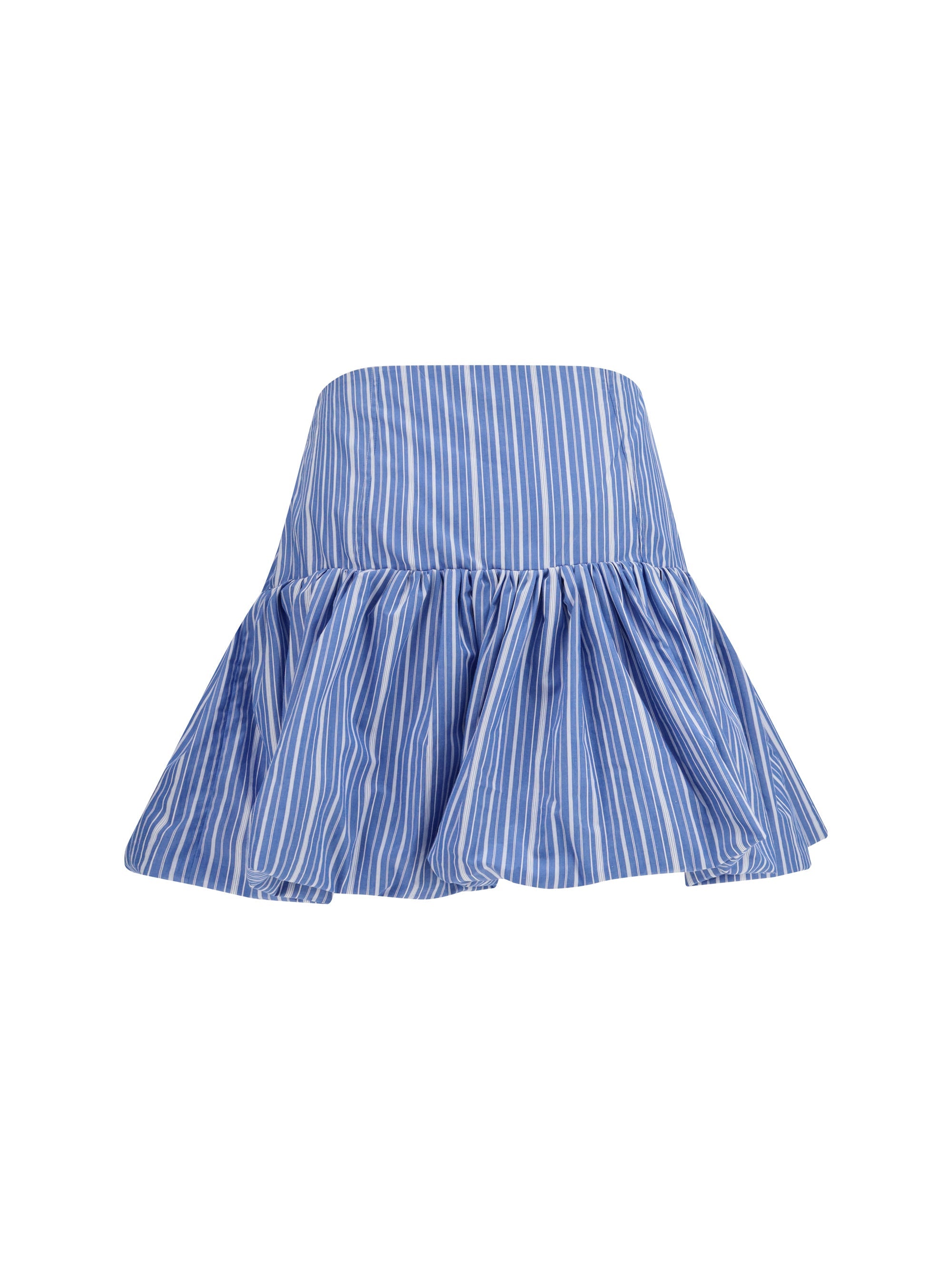 Ganni Women Striped Mini Balloon Skirt