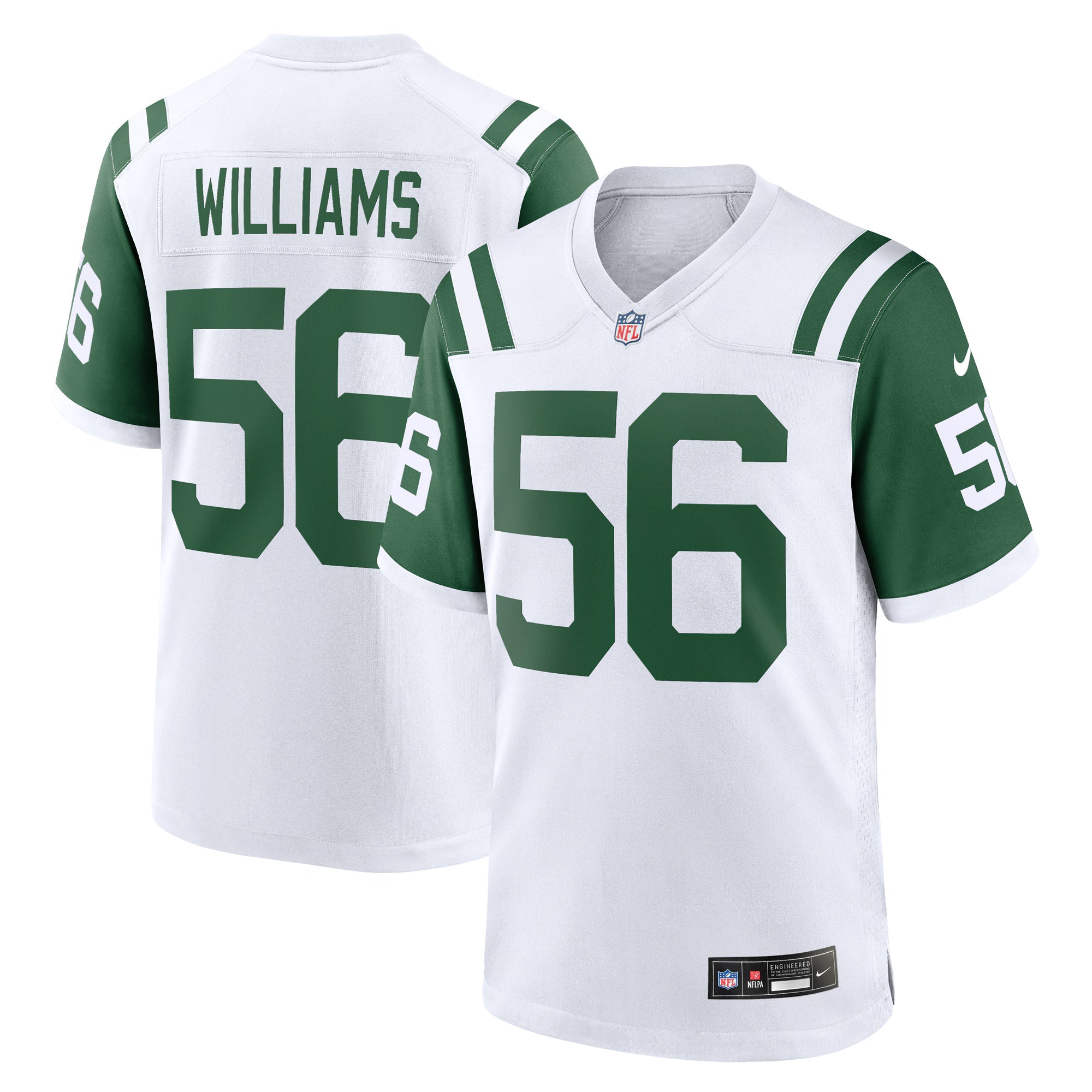 New York Jets Quincy Williams White Alternate Game Jersey