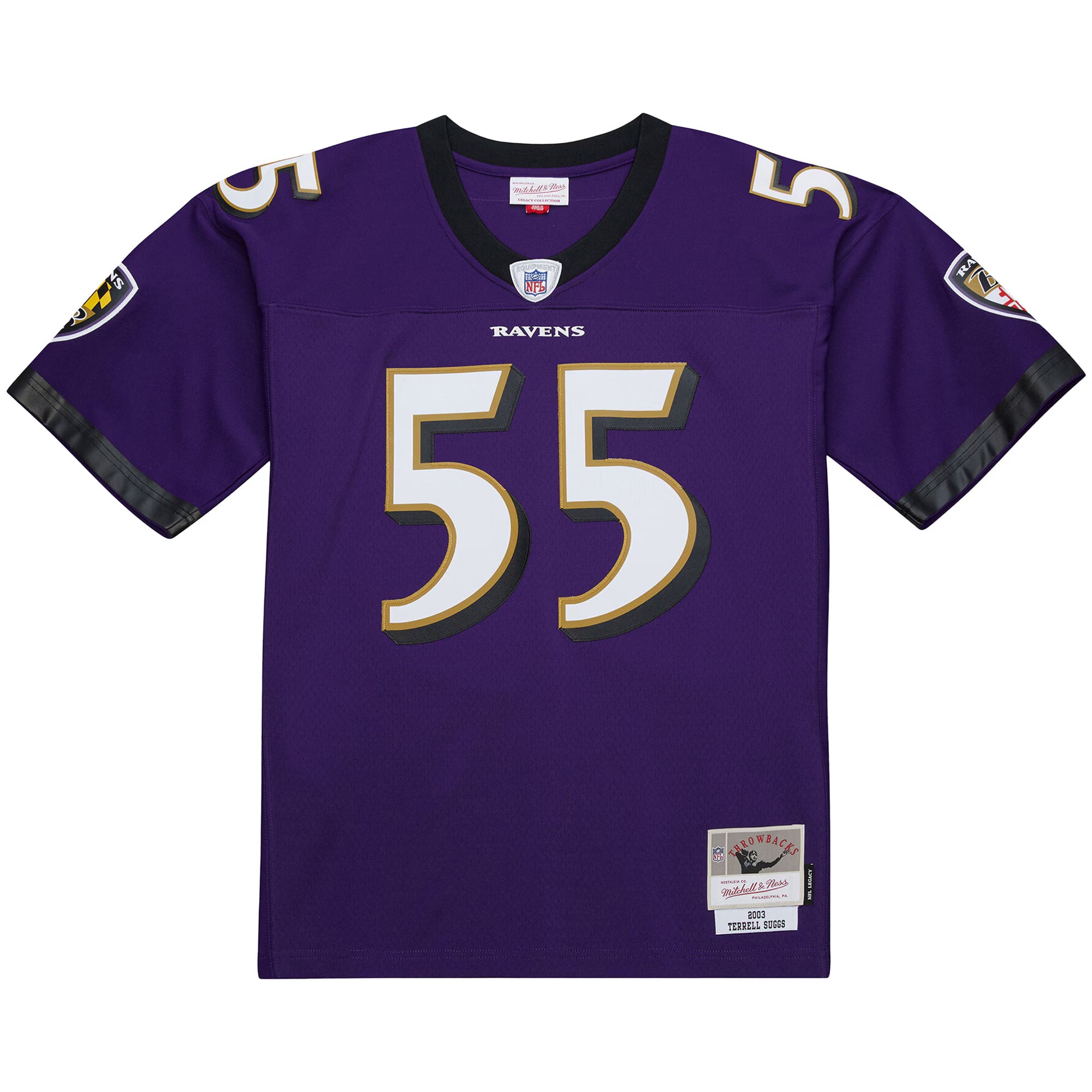 Baltimore Ravens Terrell Suggs Mitchell & Ness Purple 2003 Legacy Replica Jersey