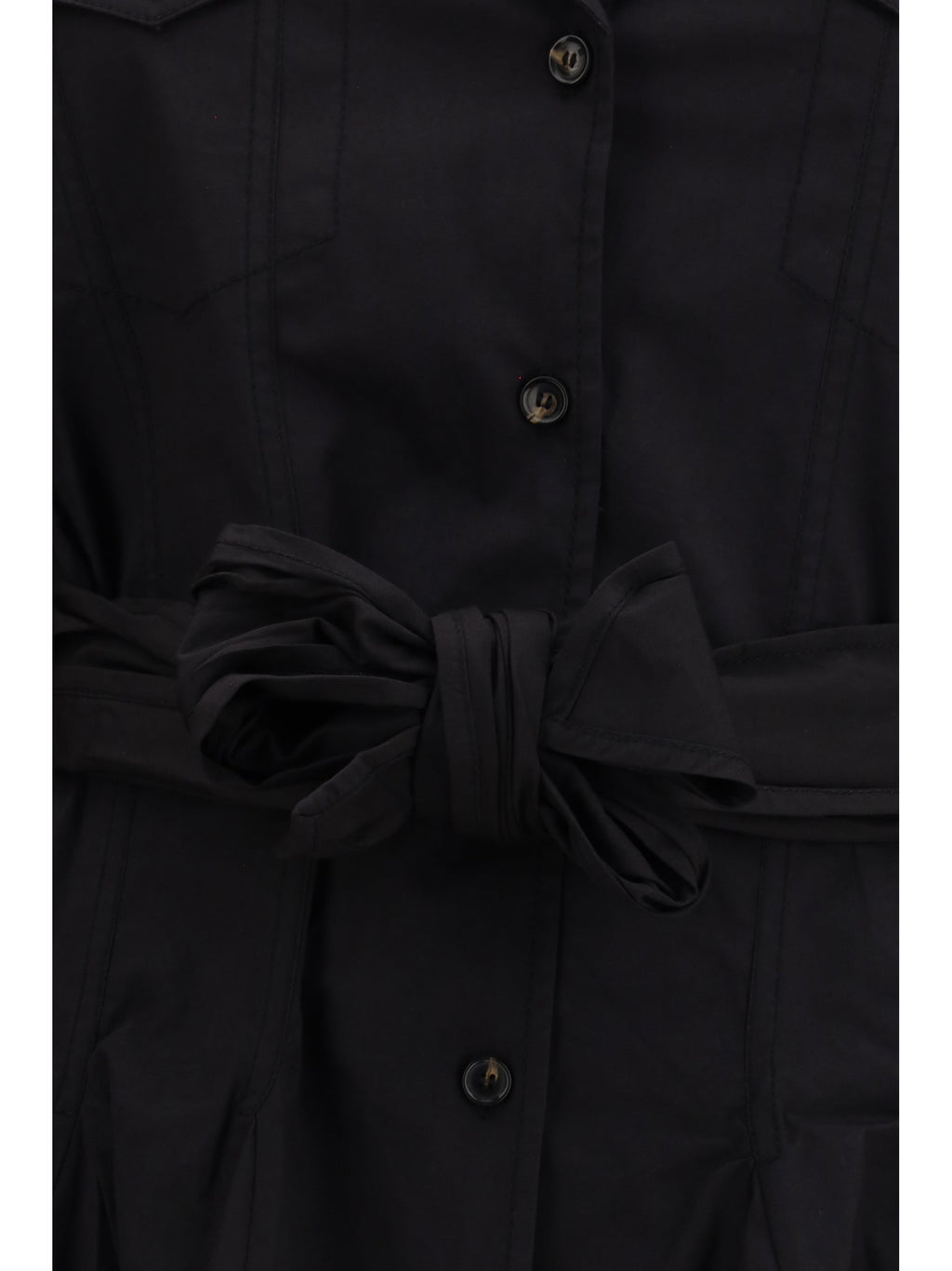Ganni Women Short Shirt Dress With Belt
