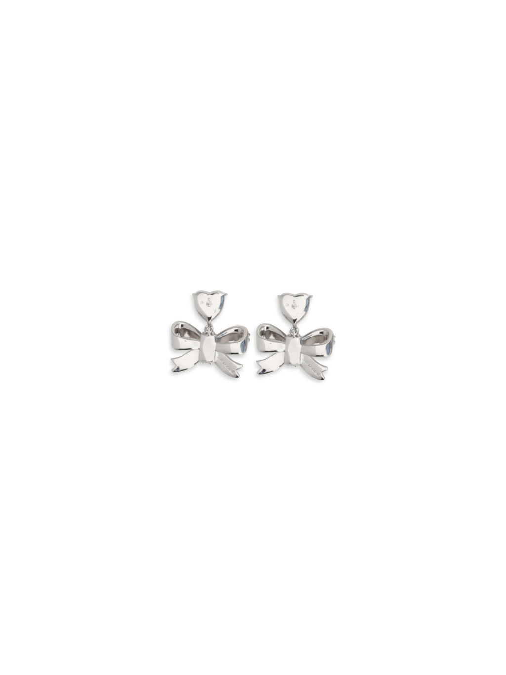 Self-Portrait Women Heart-Shaped Crystal Bow Drop Earrings