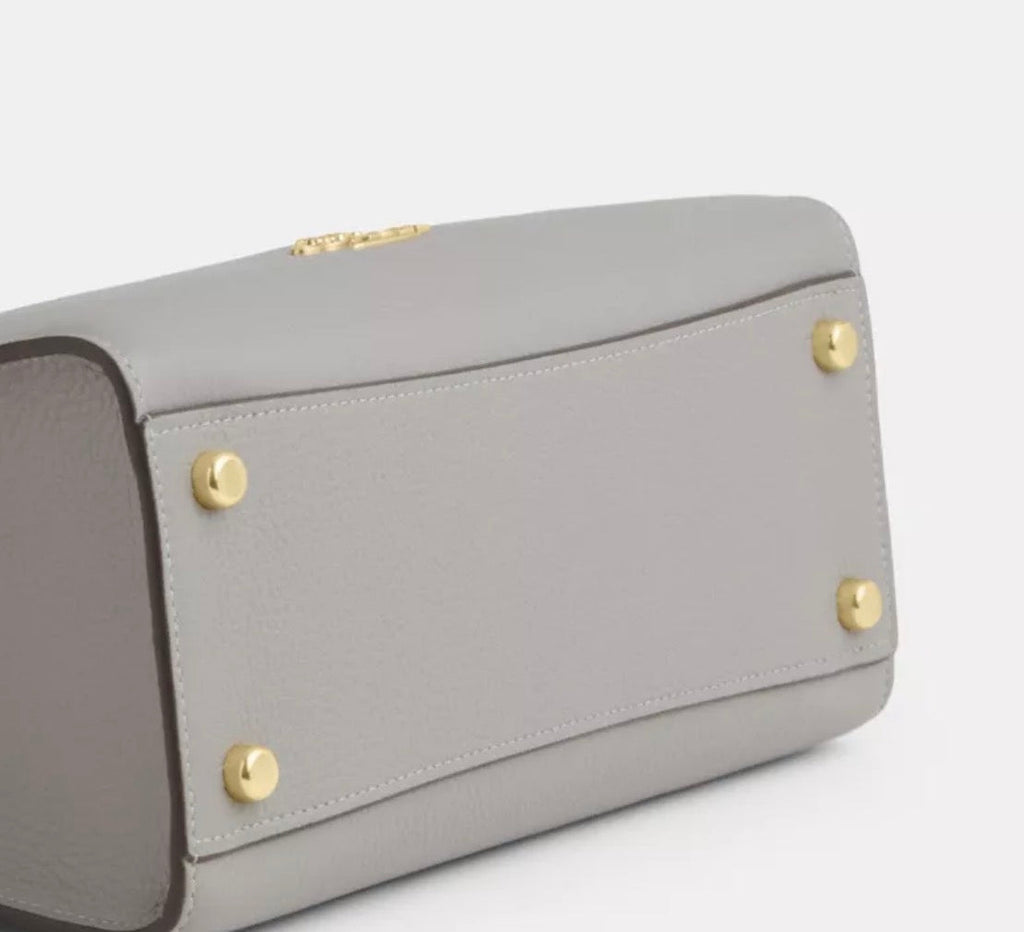 NWT Coach Maggie Small Tote Convertible Leather Bag In Dove Grey